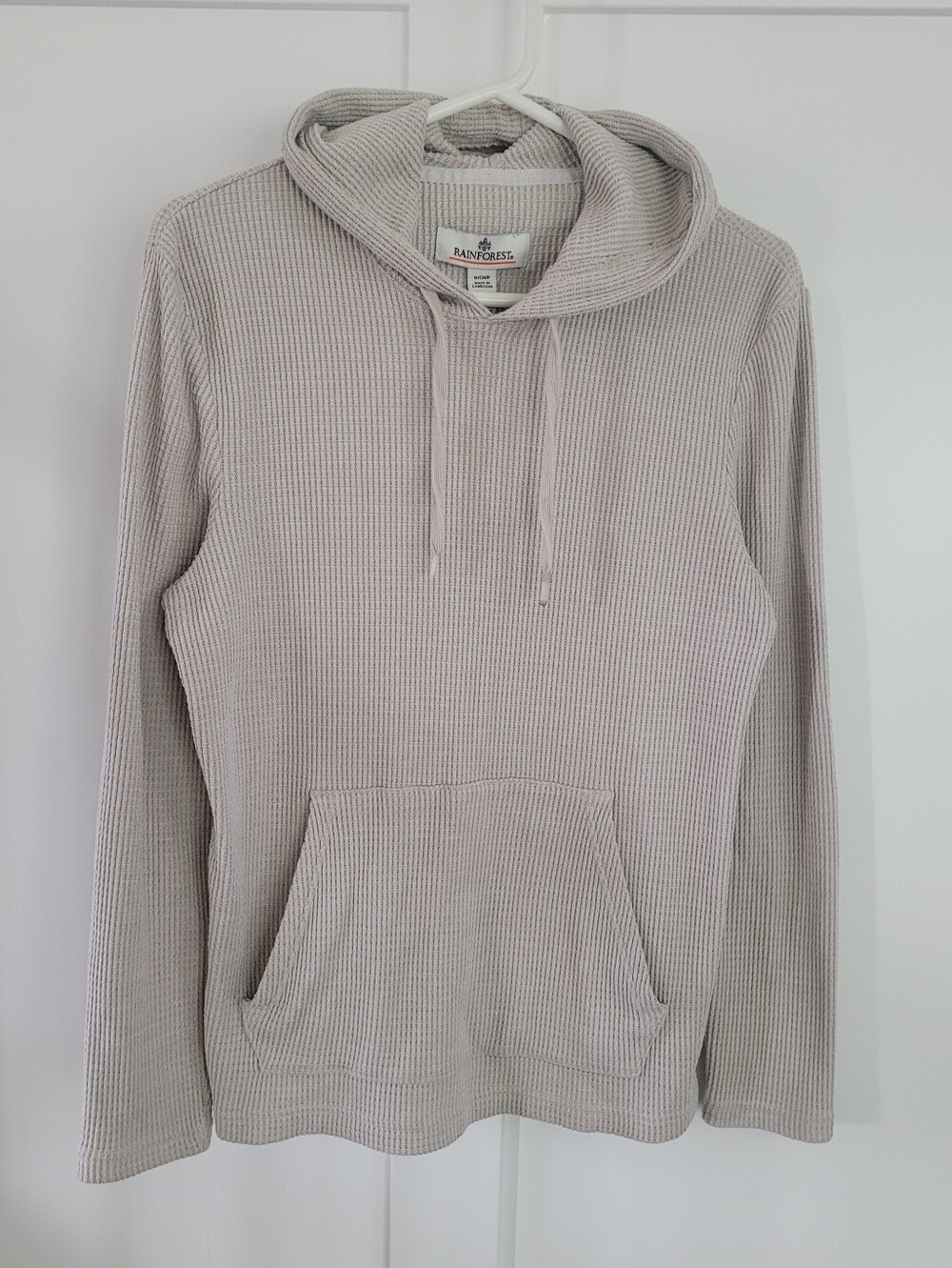 Men's Waffle-Knit Hoodie Pullover